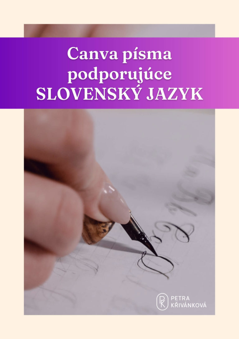 Canva písma, obrázok PDF súboru